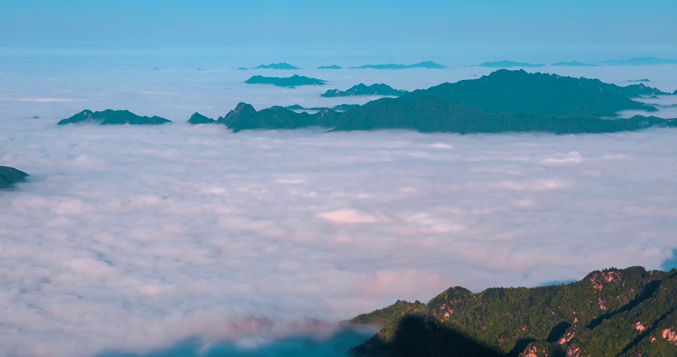 河南省洛阳市白云山旅游度假区云海奇观延时摄影视频素材