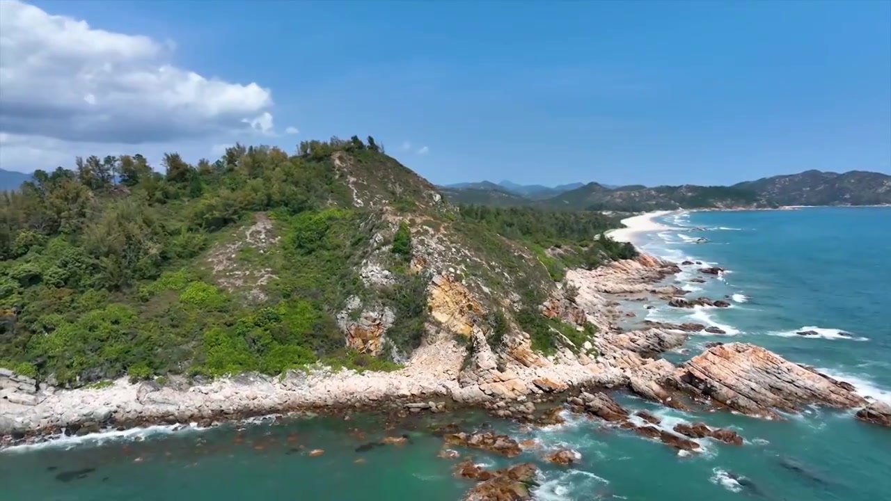 唯美梦幻深蓝海天一色海水海滩风景风光（合集）视频素材画面2