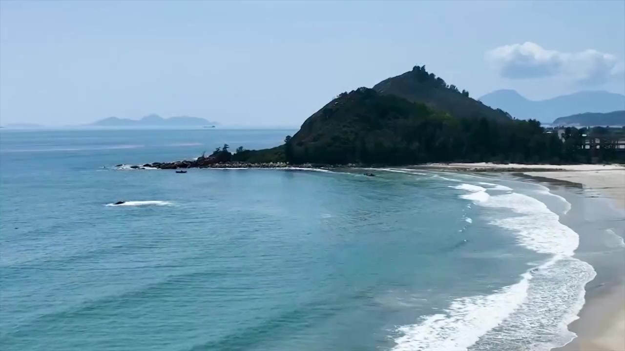 唯美梦幻深蓝海天一色海水海滩风景风光（合集）视频素材画面3