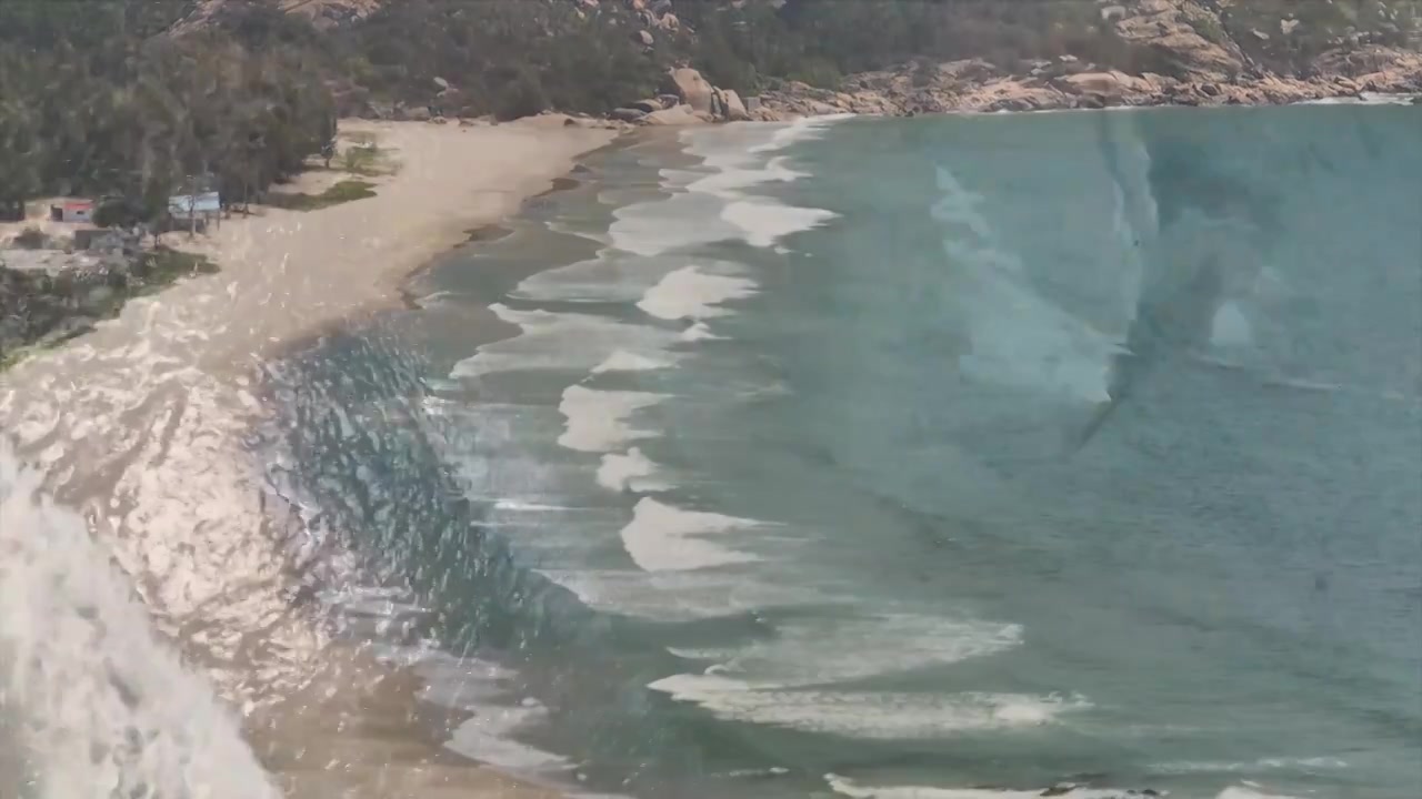 唯美梦幻深蓝海天一色海水海滩风景风光（合集）视频素材画面4