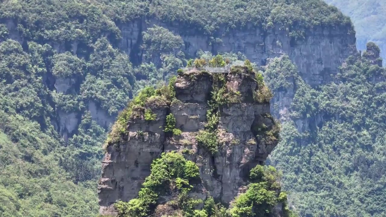 航拍重庆南川小指姆山视频素材