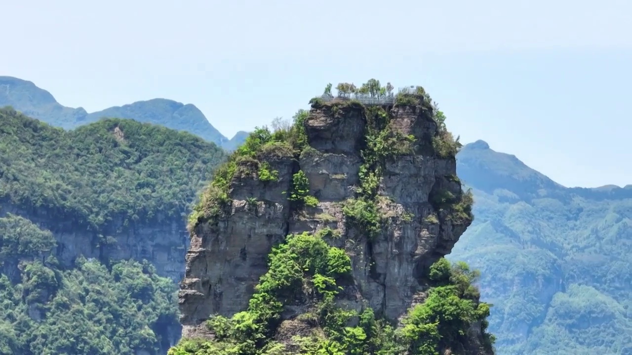 航拍重庆南川小指姆山视频素材