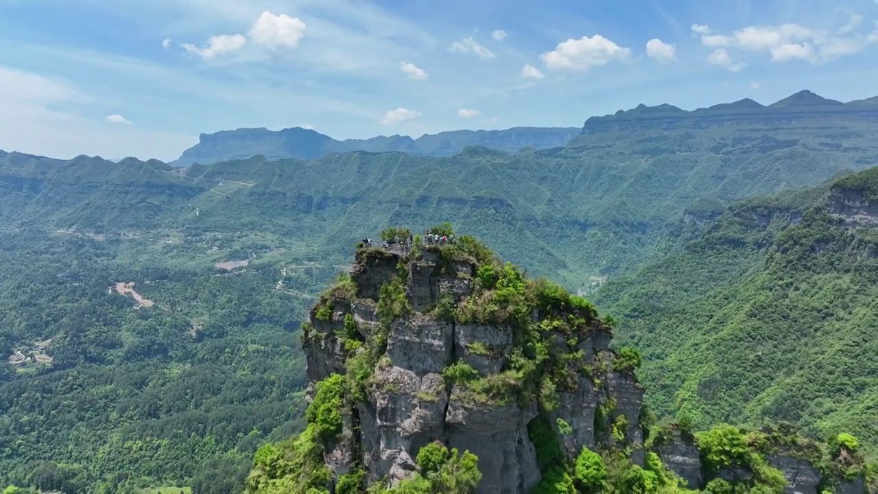 航拍重庆南川小指姆山视频素材