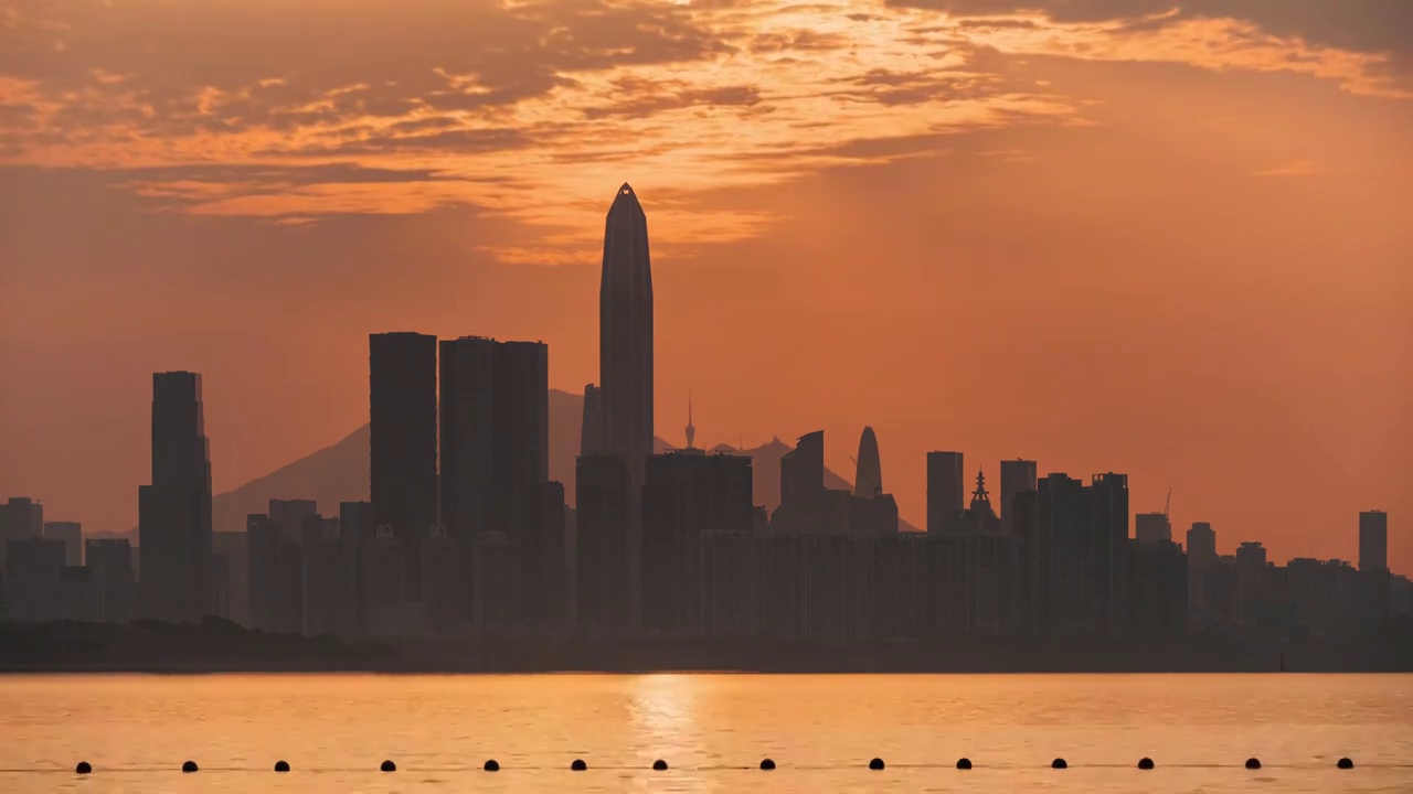 深圳湾日出视频素材