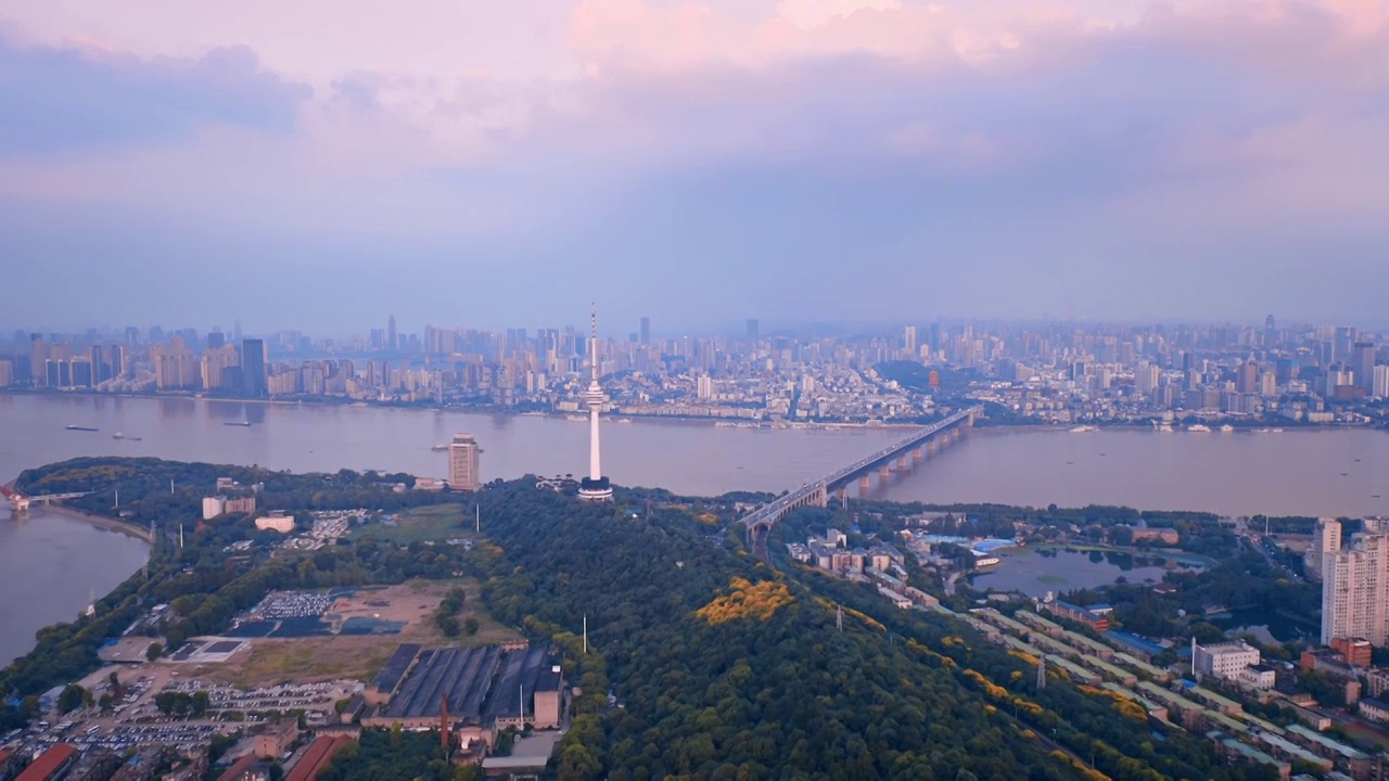 湖北武汉城市风光航拍视频视频素材