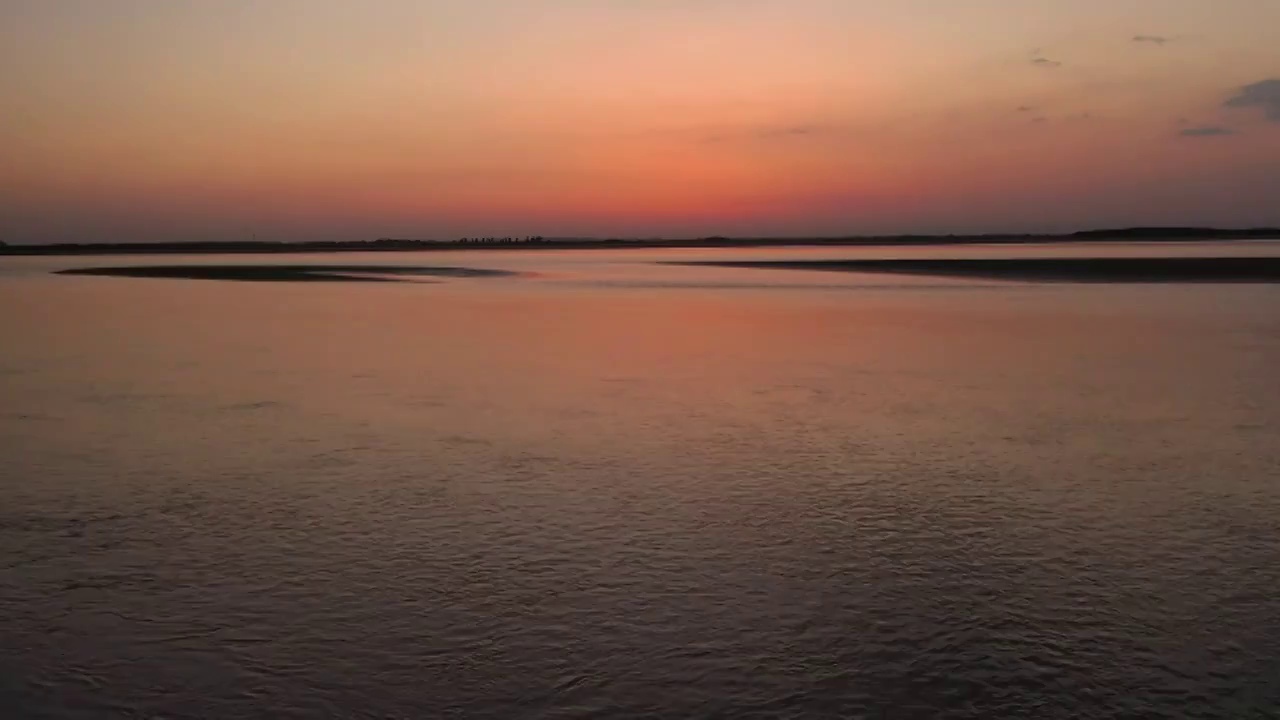 黄昏 水面 波纹 黄河视频素材