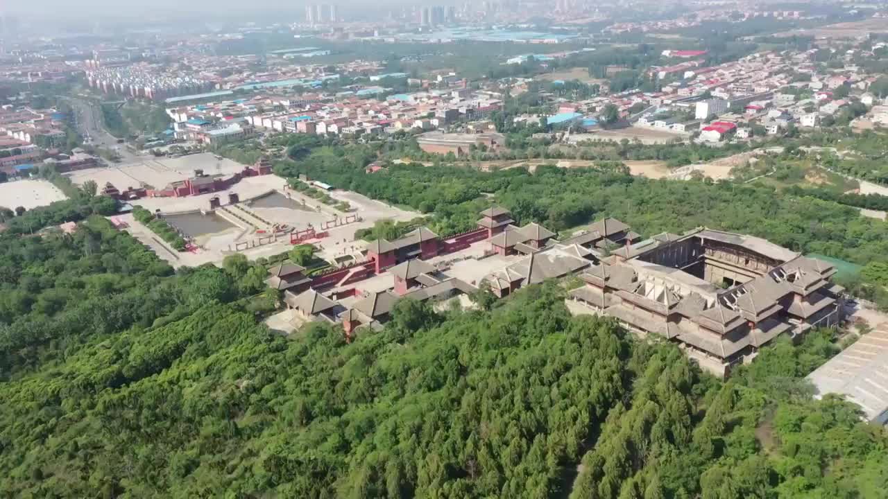 中国河南焦作影视城古建筑影视基地视频素材