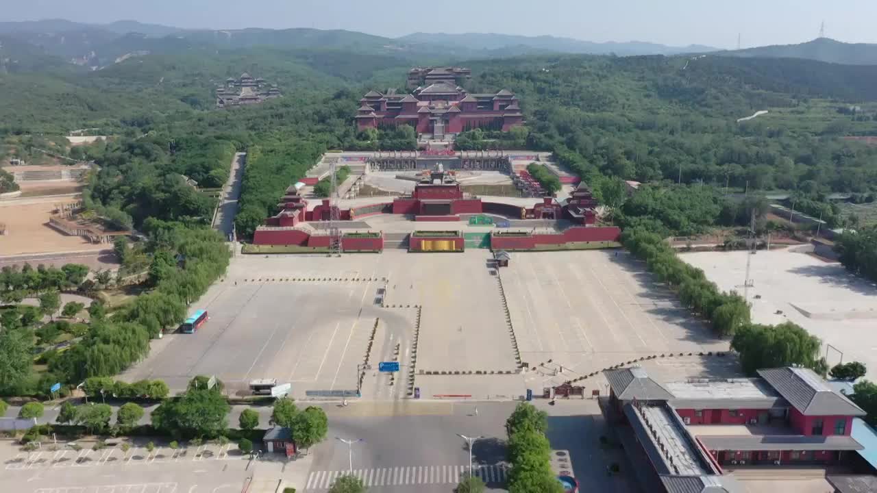 中国河南焦作影视城古建筑影视基地视频素材