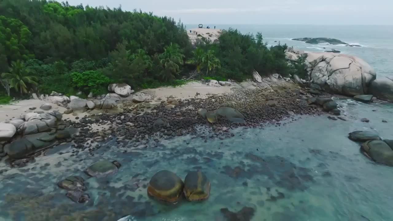 海南文昌龙楼镇石头公园视频素材