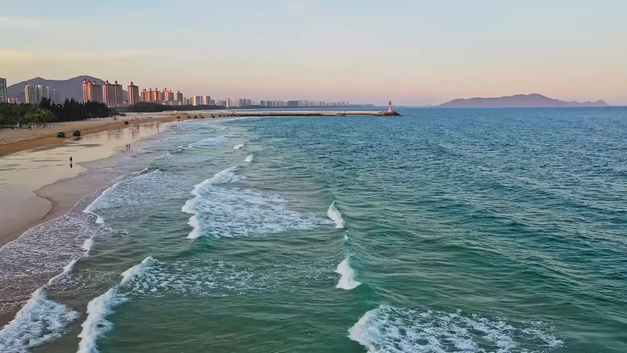 海南陵水清水湾航拍视频素材