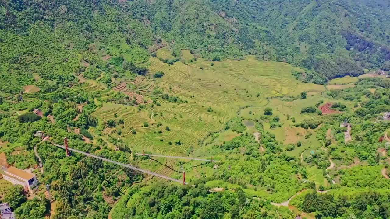 江西婺源篁岭航拍视频素材