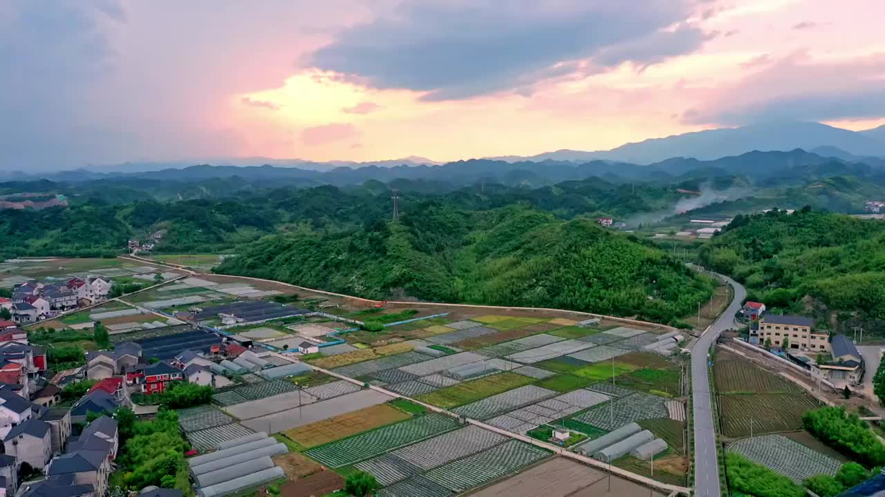 江西婺源篁岭航拍视频素材