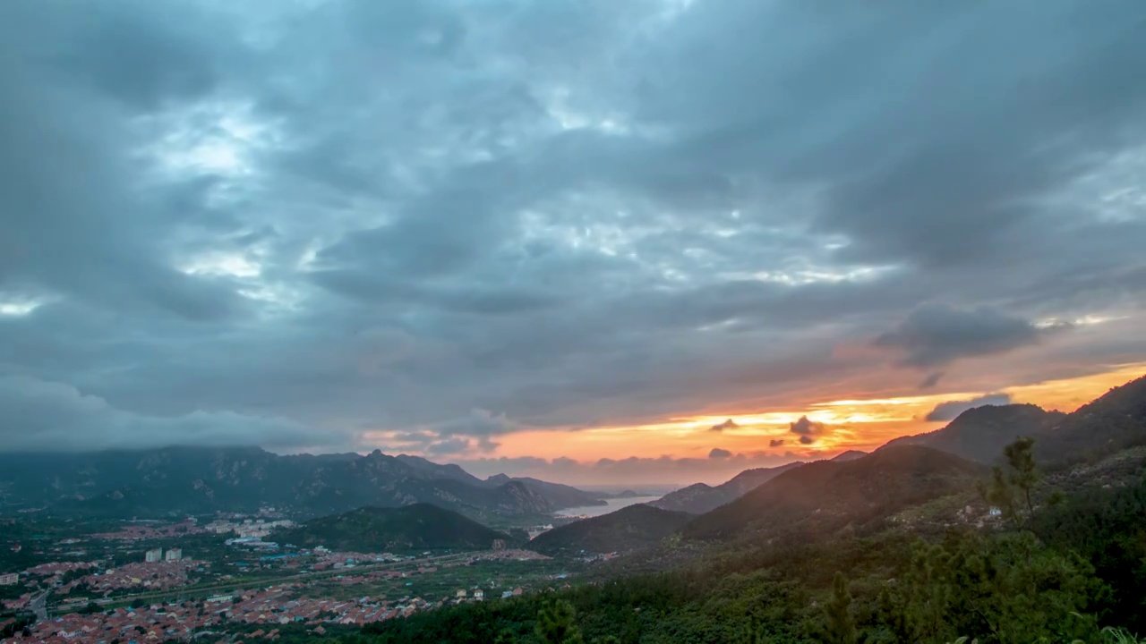 夕阳西下视频素材