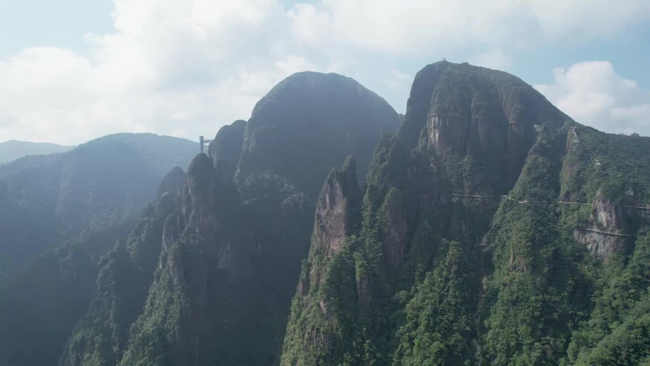 湖南郴州莽山五指峰景区4k航拍视频素材