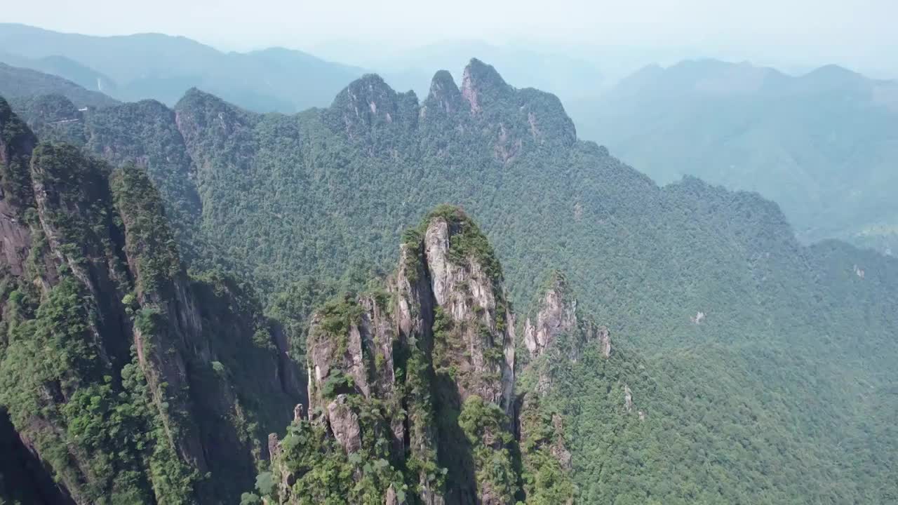 湖南郴州莽山五指峰景区4k航拍视频素材