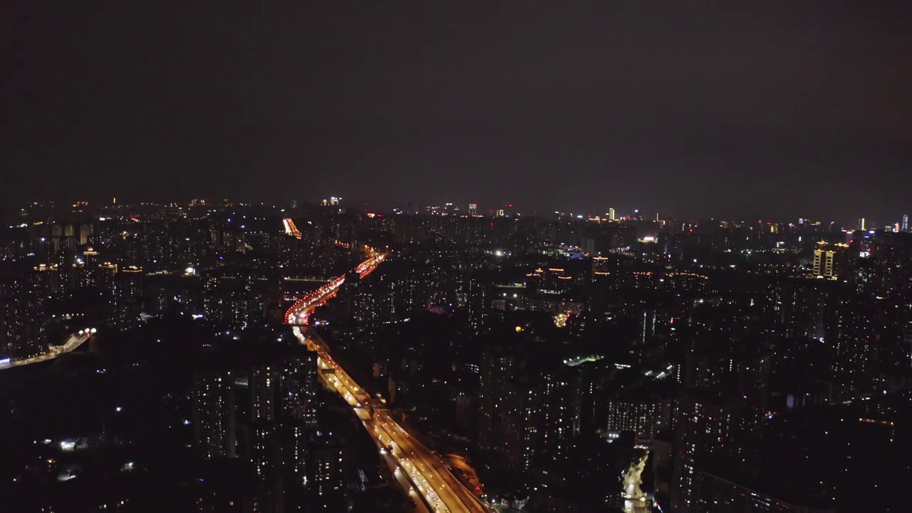 航拍重庆沙坪坝夜景视频素材