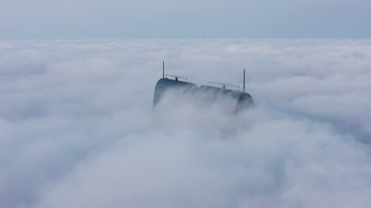 苏州园区平流雾景色视频素材