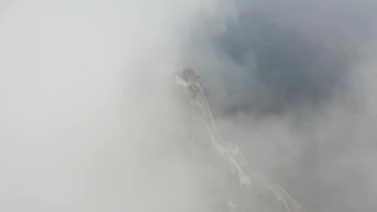 北京箭扣长城冬季雪景云海视频素材