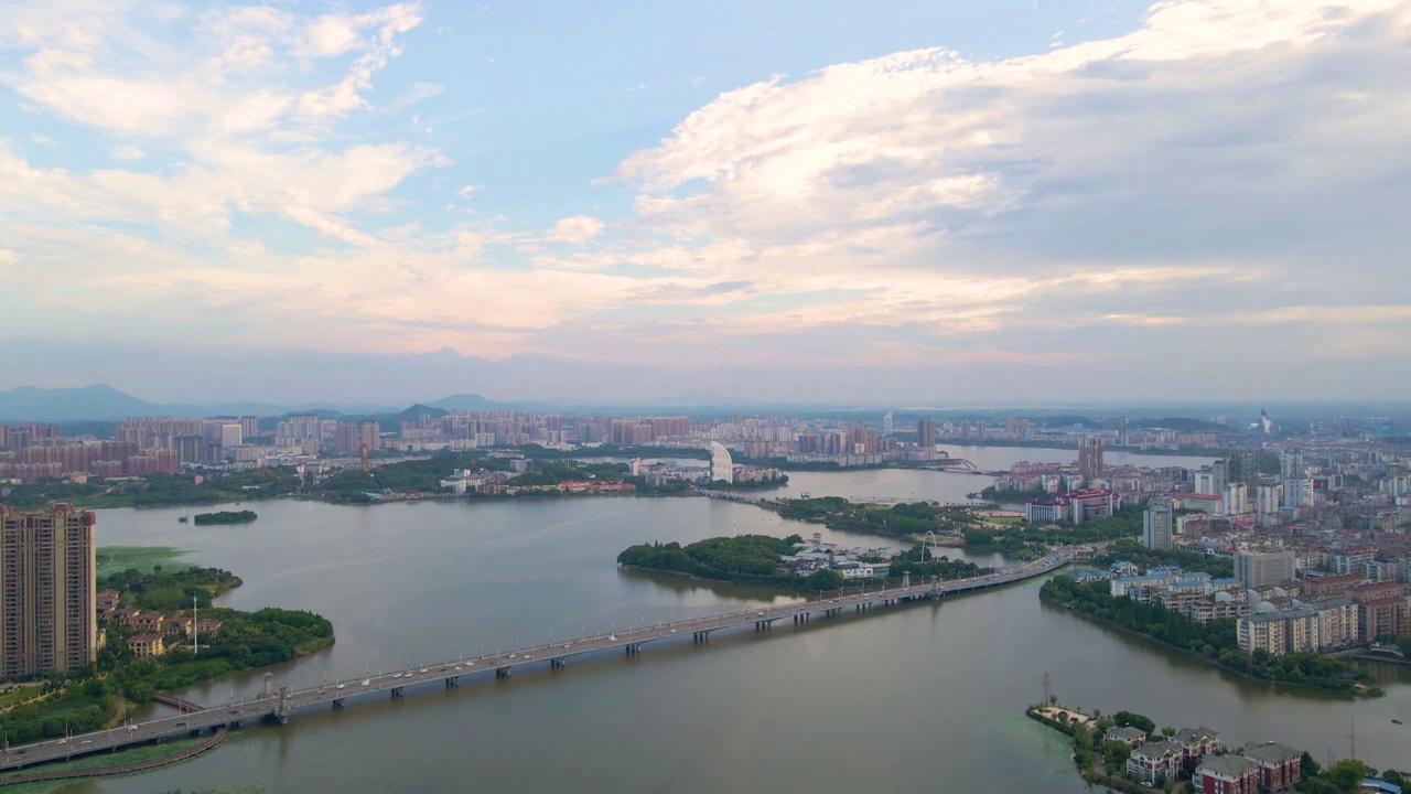 湖北省鄂州市城市风光视频素材