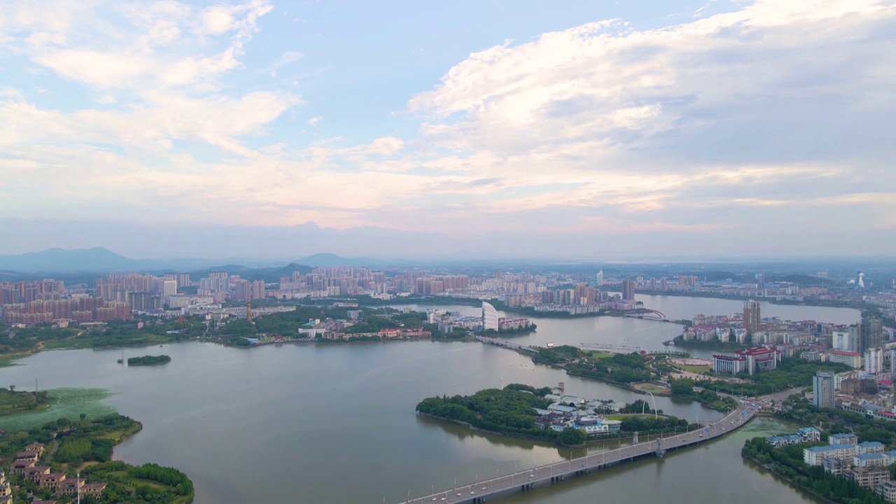 湖北省鄂州市城市风光视频素材