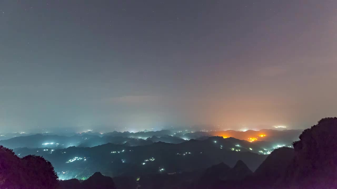 川河盖星空延时视频素材