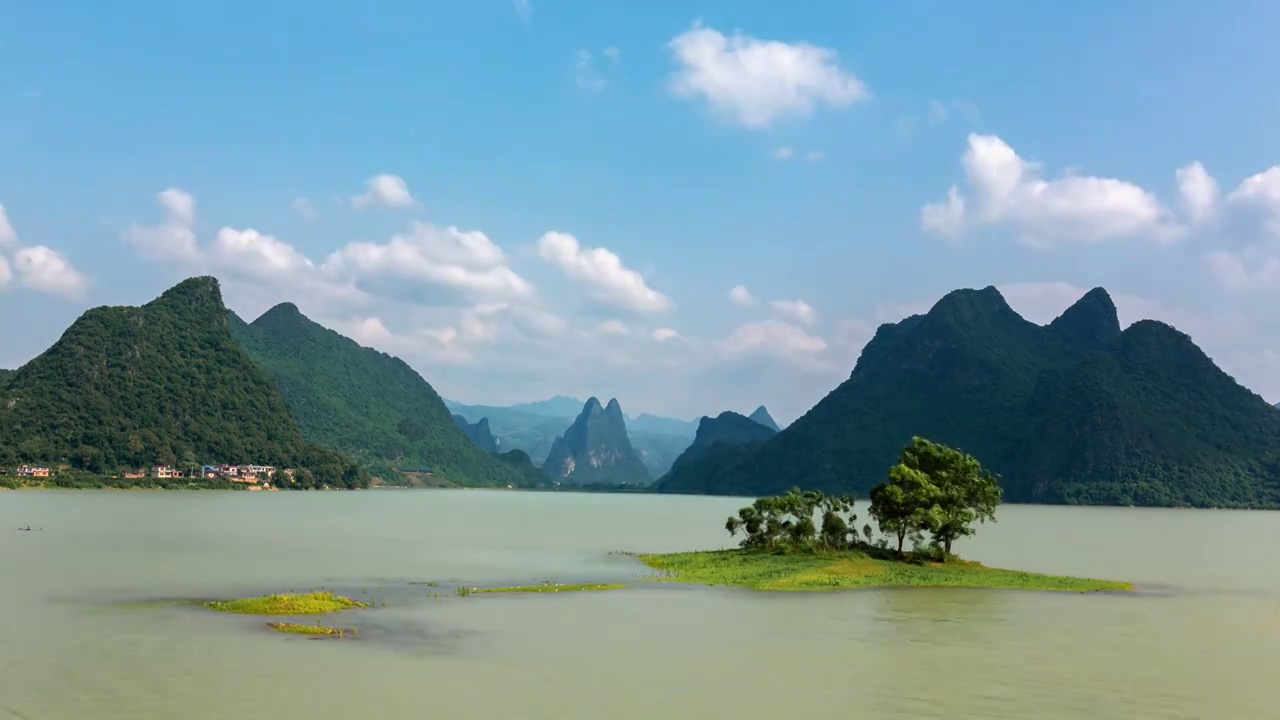 桂林金雞河水庫2视频素材