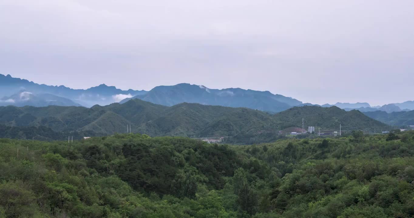 大山树林云海延时视频素材