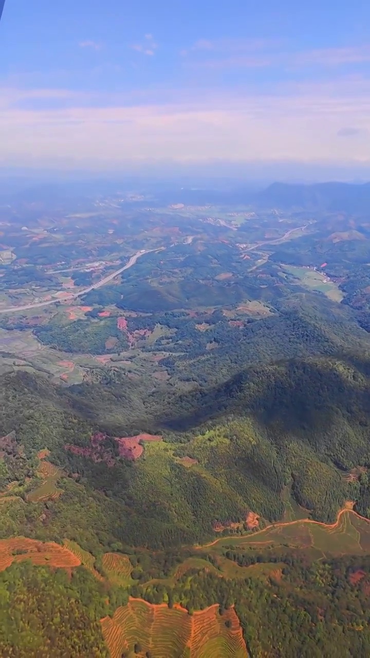 航拍福建武夷山脉河流视频素材