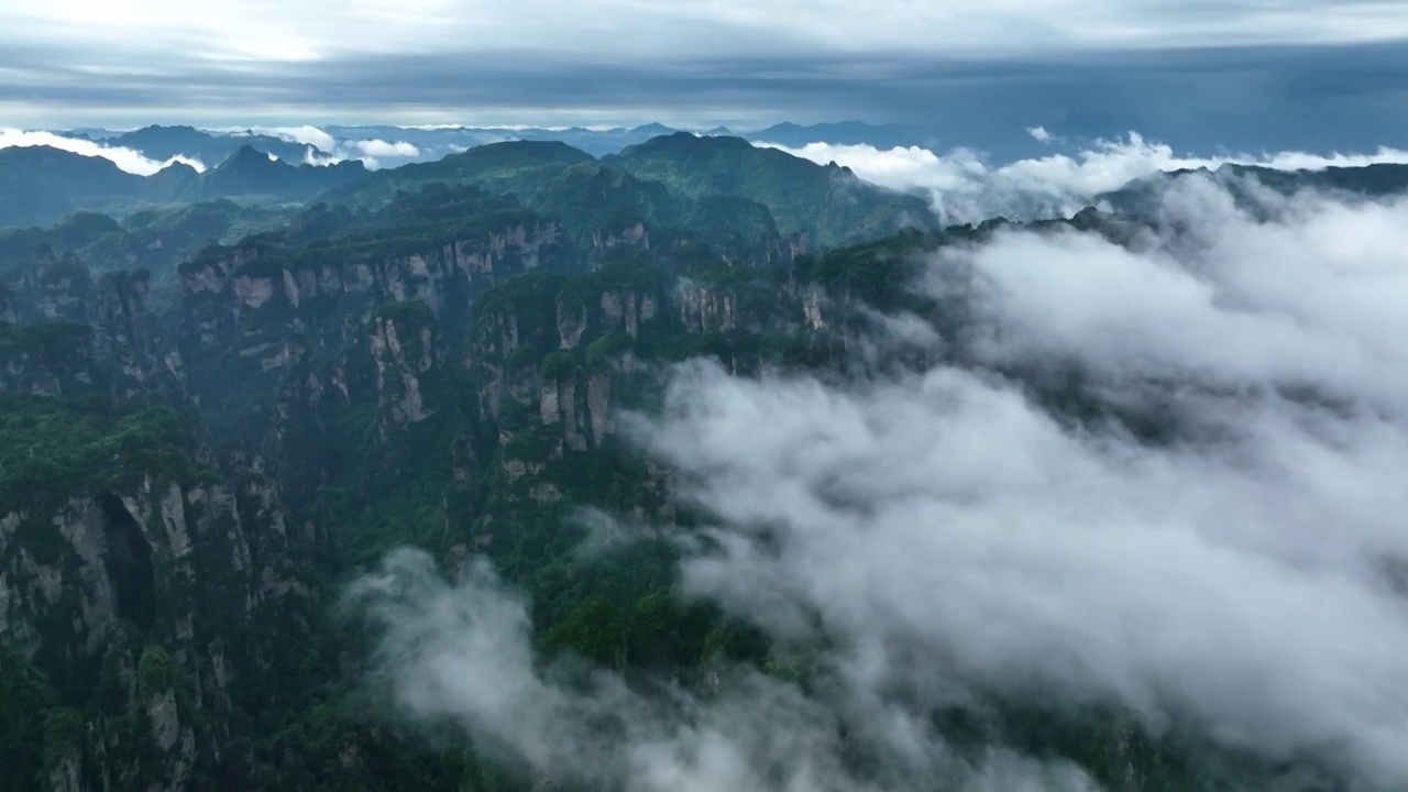 航拍张家港界天子山云海视频素材