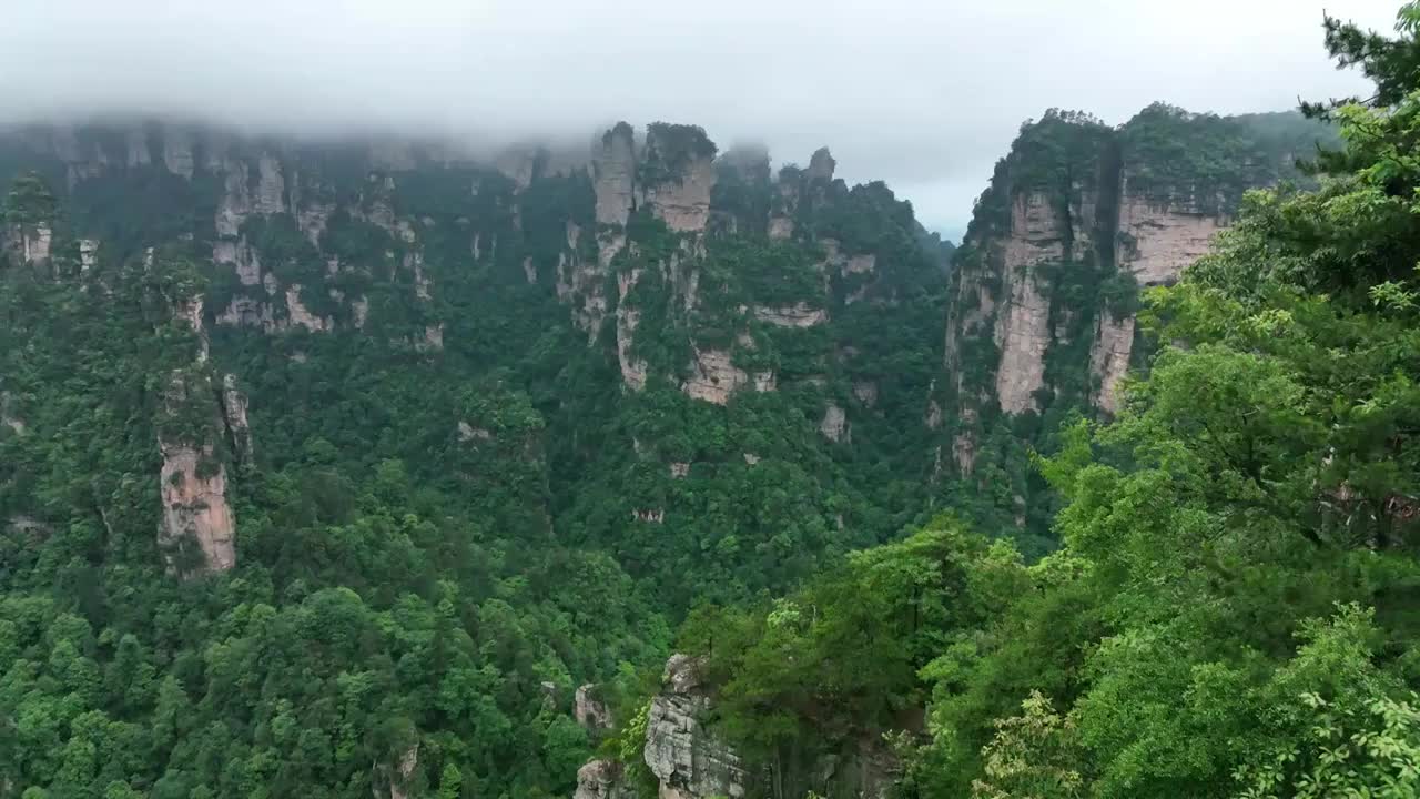 航拍张家港界天子山云海视频素材