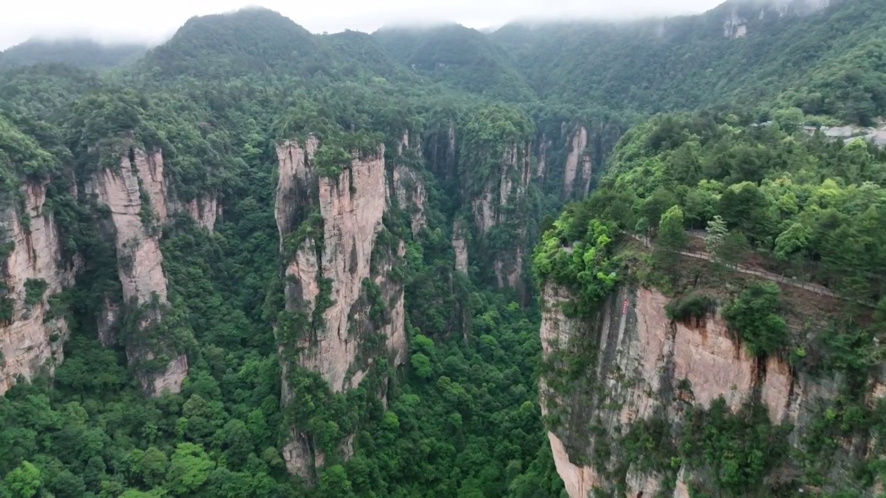 航拍张家港界天子山云海视频素材