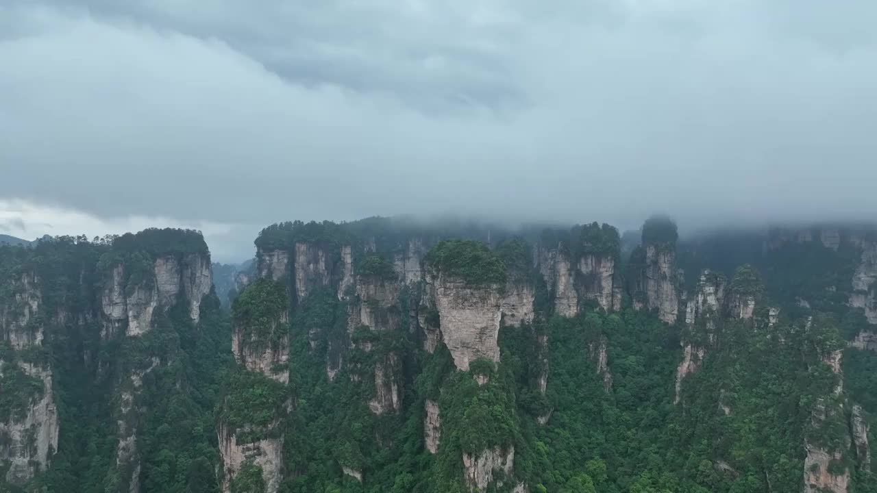 航拍张家港界天子山云海视频素材