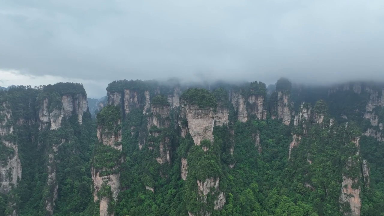 航拍张家港界天子山云海视频素材