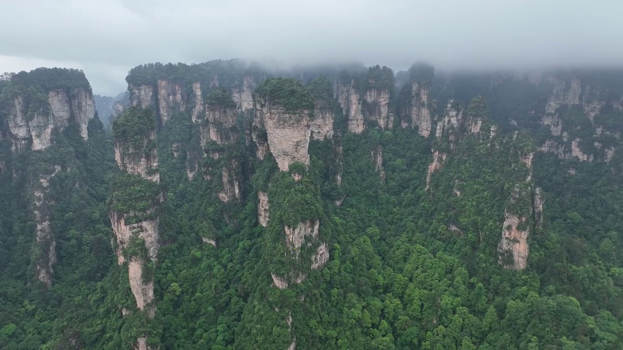 航拍张家港界天子山云海视频素材