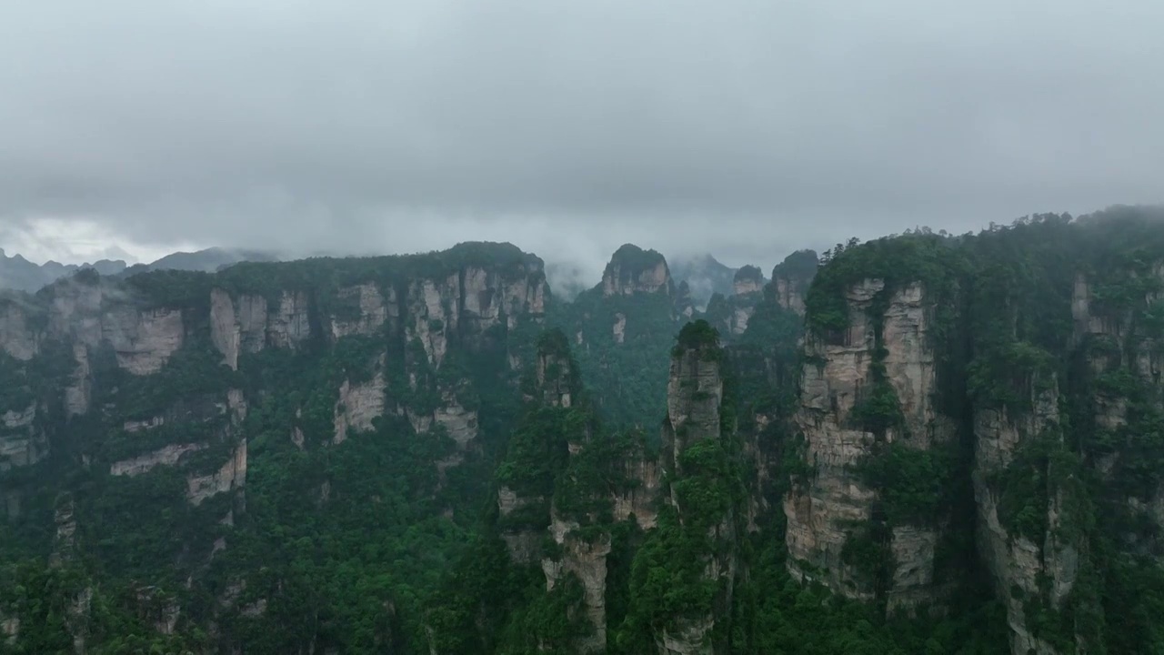 航拍张家港界天子山云海视频素材