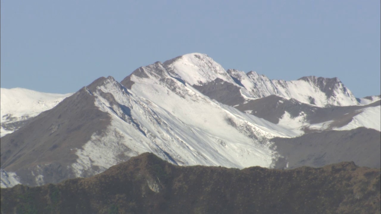 四川九寨沟雪山固定机位视频素材