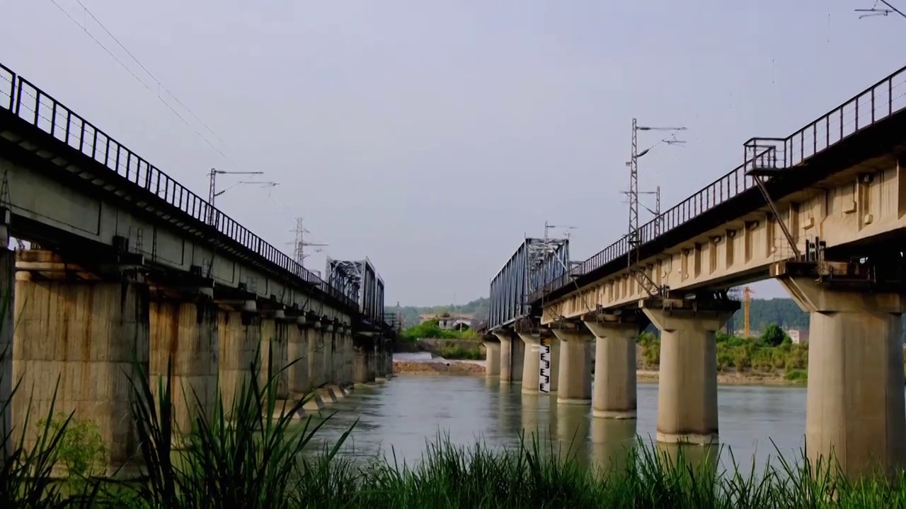 四川绵阳户外火车，交通，运输，视频素材