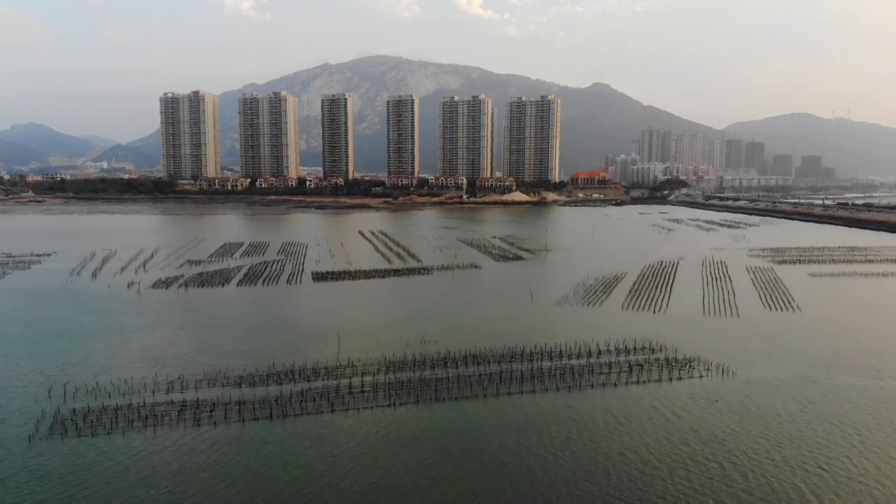 福建漳州港海湾房地产视频素材