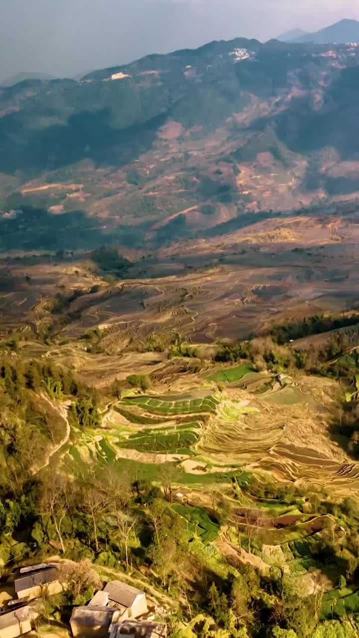 竖屏延时航拍遇见红河撒马坝视频素材