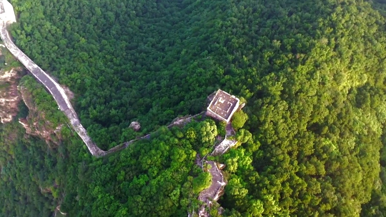 航拍北京密云司马台长城敌楼视频素材