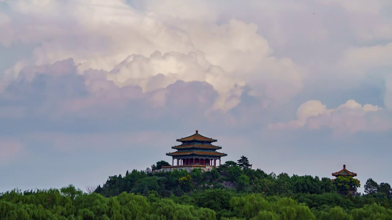 景山，风云变幻视频素材