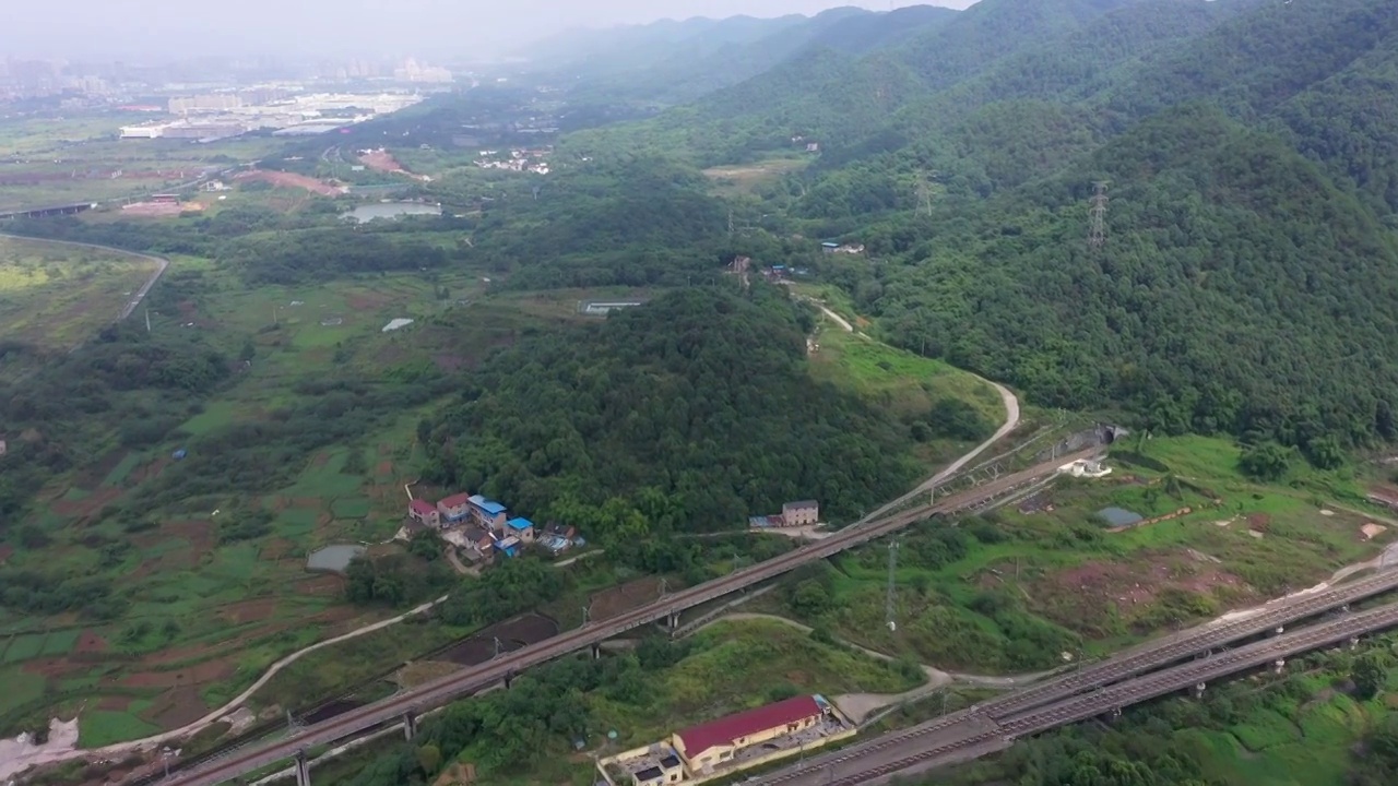 重庆九龙坡白市驿铁路轨道乡村视频素材