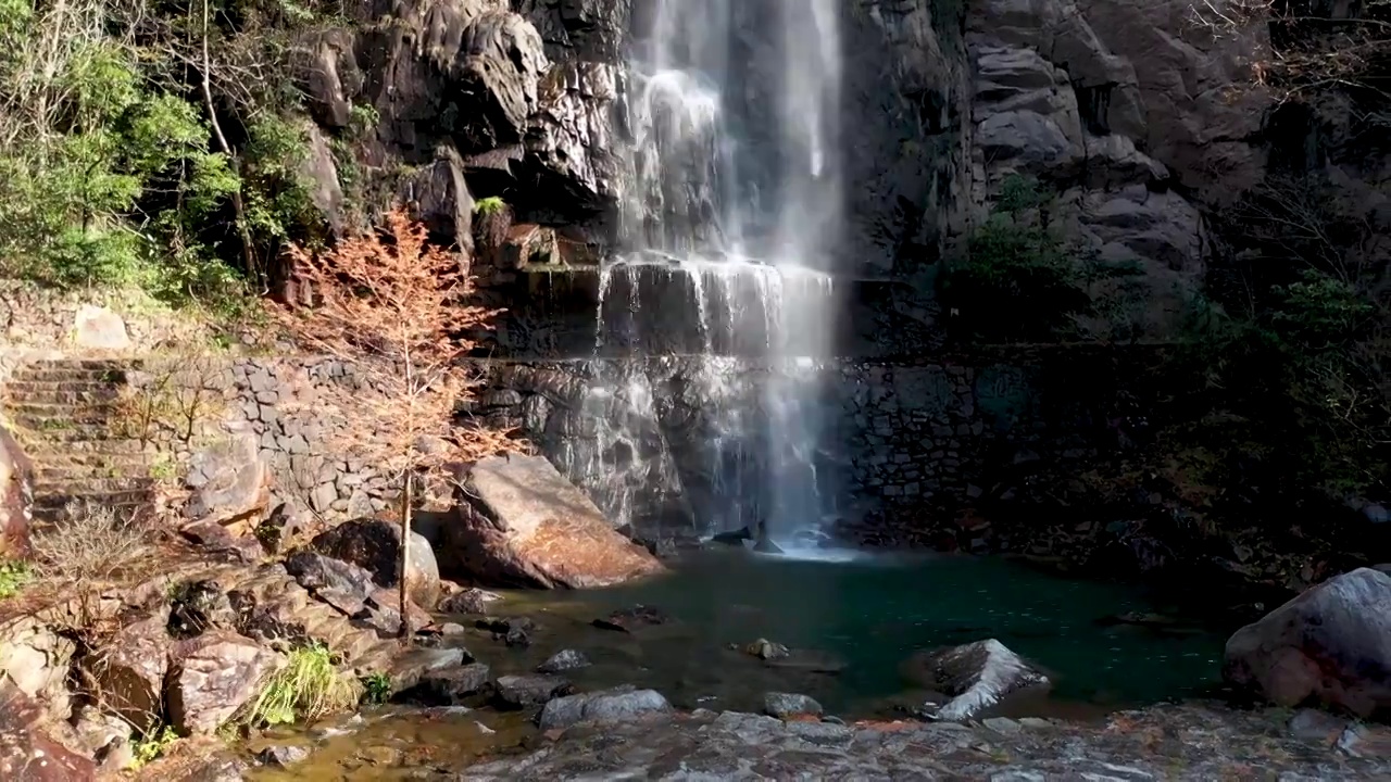 天台山龙穿峡视频素材