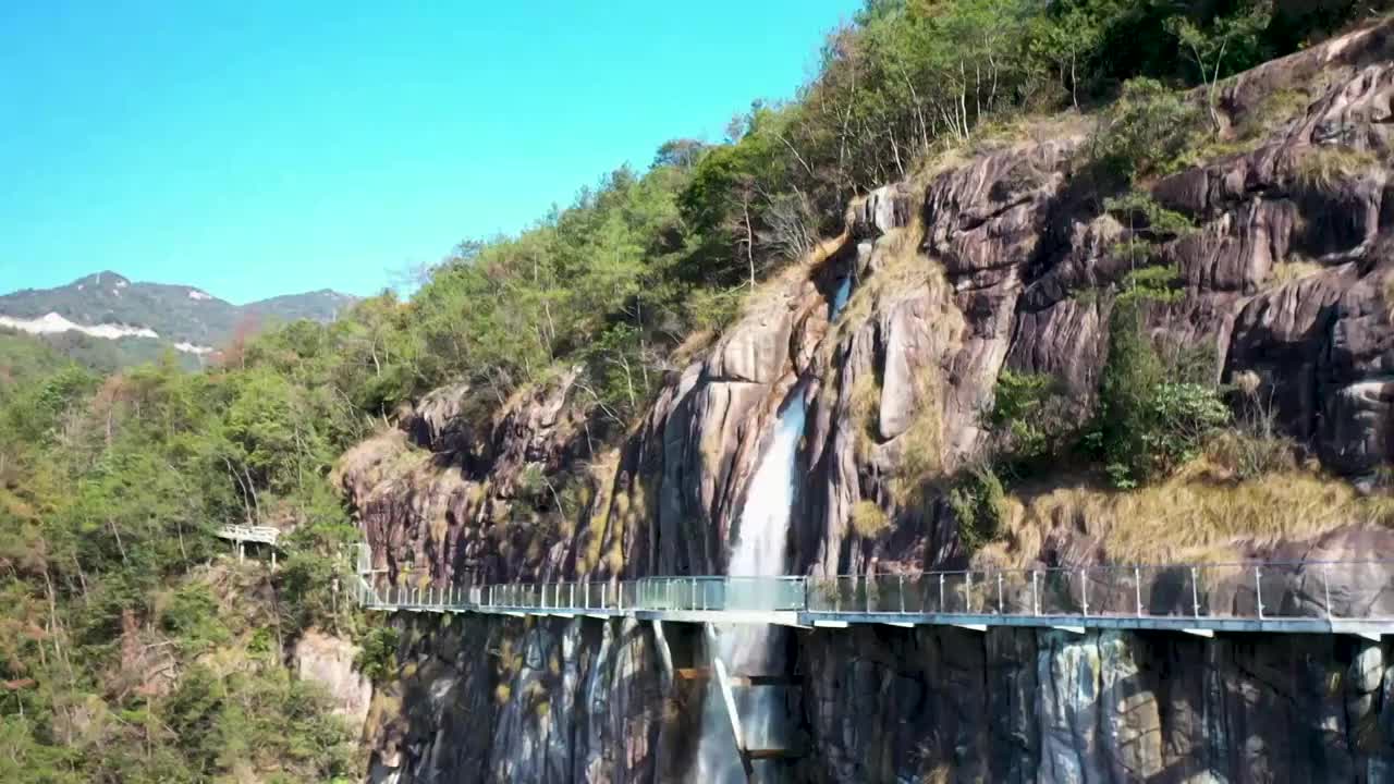 天台山龙穿峡视频素材