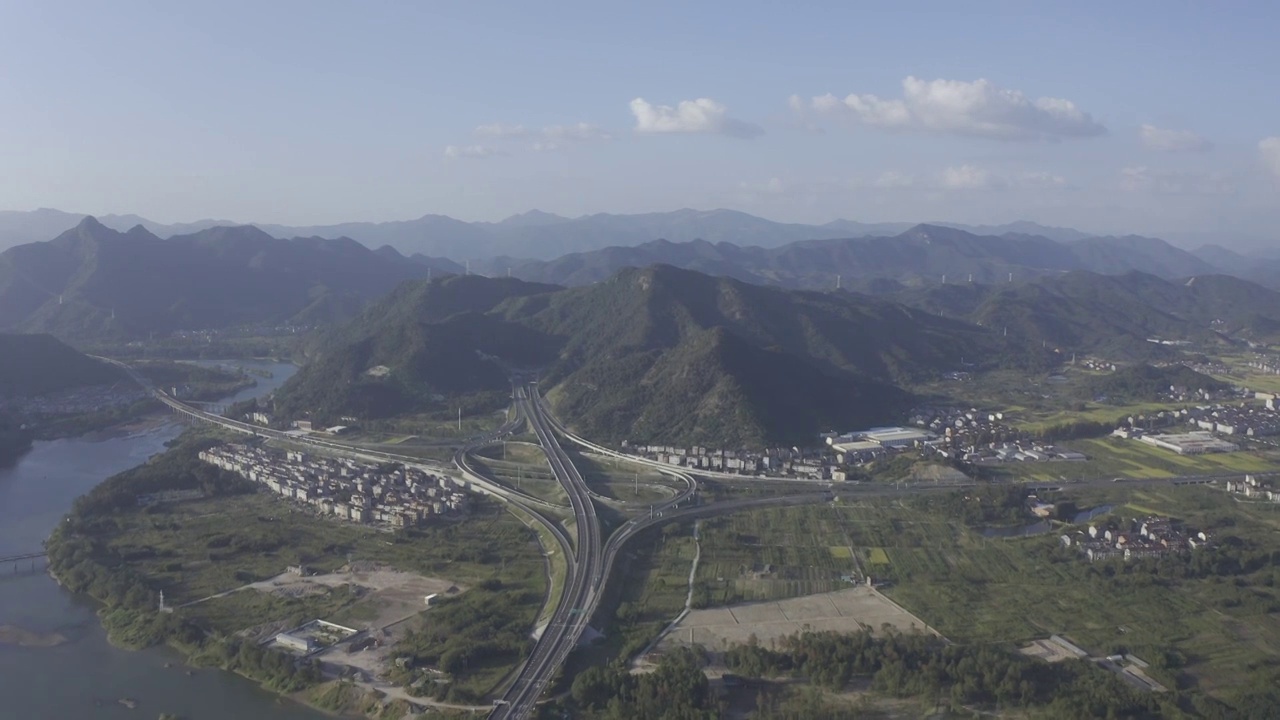 台州括苍山航拍视频素材