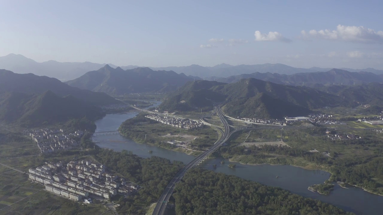 台州括苍山航拍视频素材