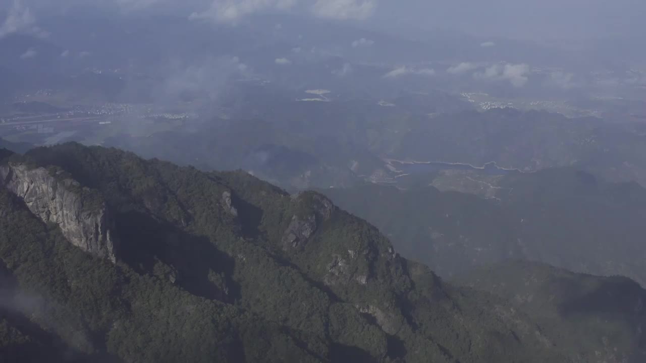 台州括苍山航拍视频素材