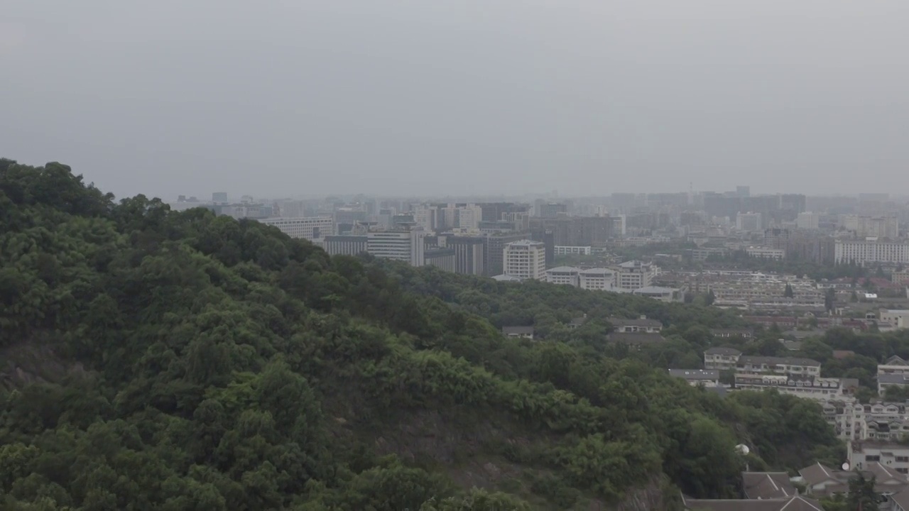 杭州西湖宝石山航拍视频素材