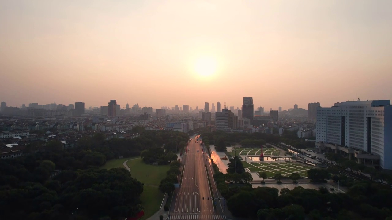 中国江苏省江阴市城市风光视频素材