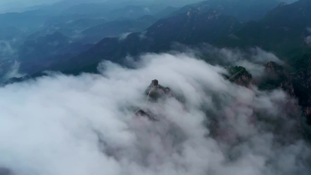 司马台长城云海视频素材